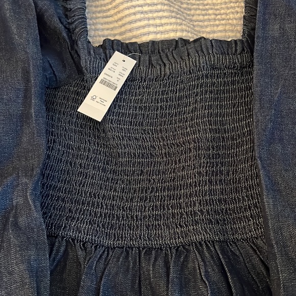 NWT (this season) J Crew Smocked Denim Dress, size S - Picture 2 of 4